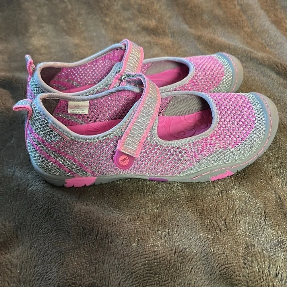 JAMBU KD Sora Pink/ Silver Mary Jane Outdoor/ Water Shoe Sz 5 Big Kid